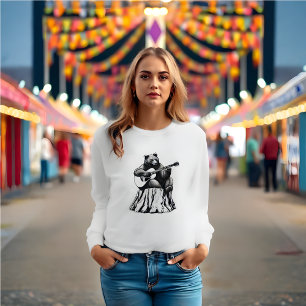 Ours avec guitare - T-shirt manches longues pour f