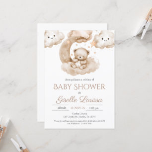 Ours Baby shower Girl Espagnol Invitation