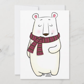Ours blanc, carte de vacances