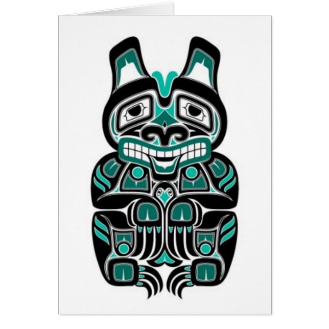 Ours bleu et noir turquoise d'esprit de Haida (Devant)
