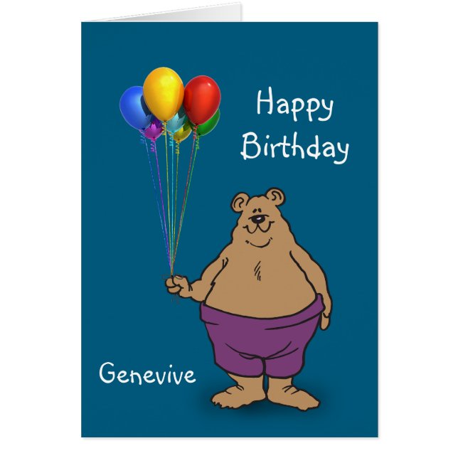 Ours cales Ballons d'anniversaire personnalisation (Devant)