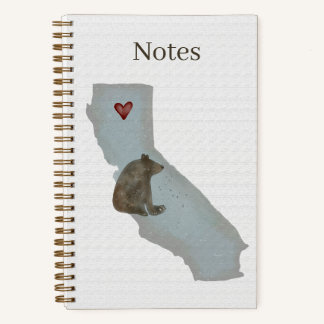 Ours California | Cahier à reliure spirale | 5.5 x