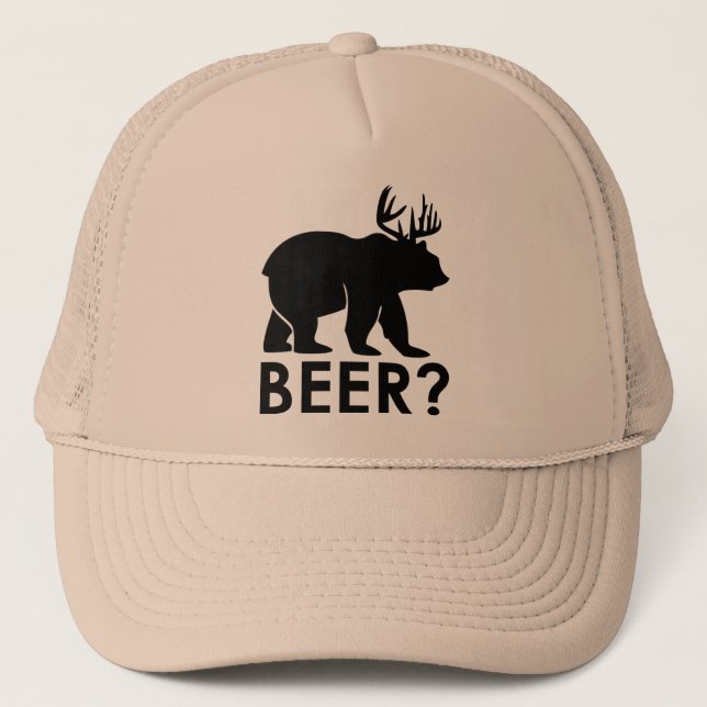 Ours + Cerfs communs = bière ? casquette de (Devant)
