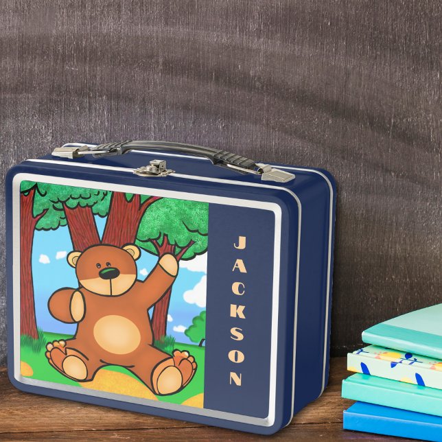 Ours dans la prairie - Bear in grassland Metal Lunch Box (Creator Uploaded)