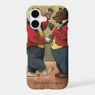Ours dansants heureux, gais, victoriens vintage