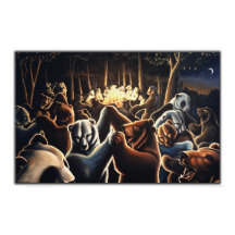 Ours dansants Peinture Imprimantes Ours Posters