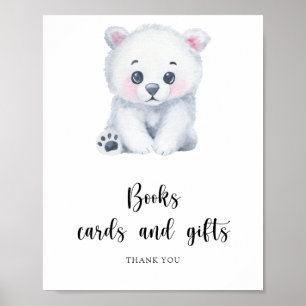 Ours de bébé polaire - livres cartes et affiche de