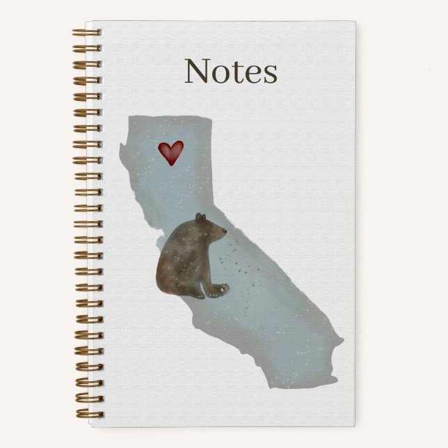 Ours de Californie | Carnet aquarelle | 5,5 x 8,5 (Recto)