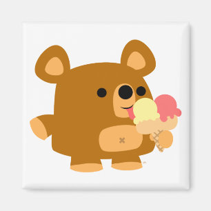 Ours de dessin mignon avec boules :) aimant