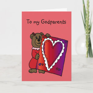 ours de fille tenant le valentine pour la carte de