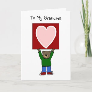ours de garçon de valentine tenant la carte pour