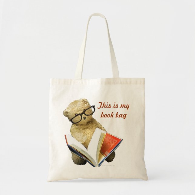 Ours de lecture - sac de livre (Devant)
