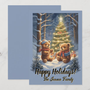 Ours de Noël 17, Joyeux Fêtes, Carte de Noël