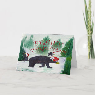 Ours de Noël Carte de fin de année