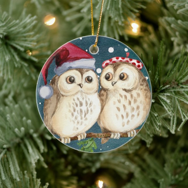 Ours de Noël Ornement en céramique (Arbre)