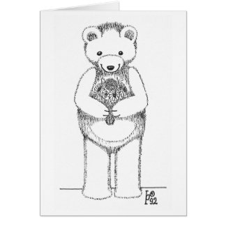 Ours de nounours avec des fleurs