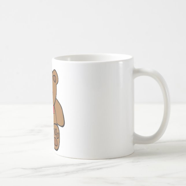 Ours de nounours avec une tasse rouge d'arc (Droite)