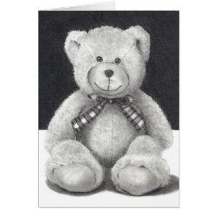 Ours de nounours, dessin au crayon : ÉTREINTE de