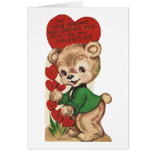 Ours de nounours vintage Valentine (Devant)