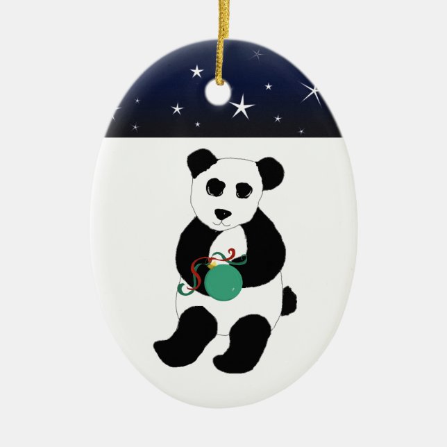 Ours de panda avec ornement (Devant)