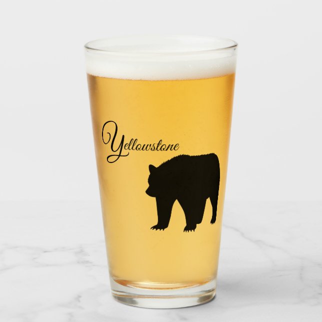 Ours de Pierre-Yellowstone en verre (Devant (rempli))