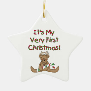 Ours De Rindeer Très Premier Ornement De Noël