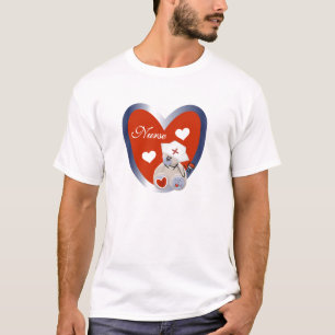 Ours d'infirmière avec le T-shirts et les cadeaux