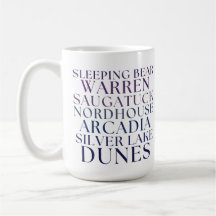 Ours dormant Michigan Dunes de sable Café Mug