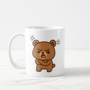 Ours en Colère - Mug de café animal à feu / Tasse 
