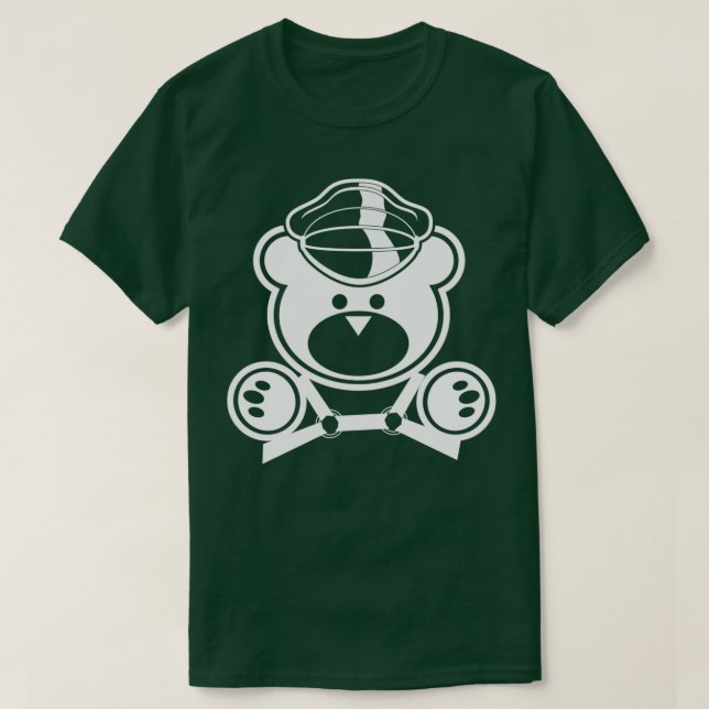 Ours en cuir papa 2 blanc classique TShirt (Design devant)