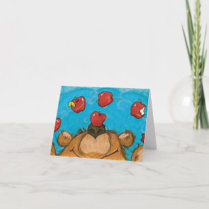 Ours en jonglage de pomme / Carte de note