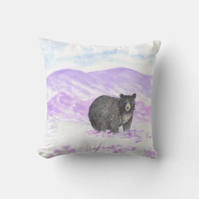 ours en oreiller violet (Recto)