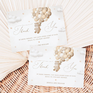 Ours en peluche avec Carte de remerciements à ball