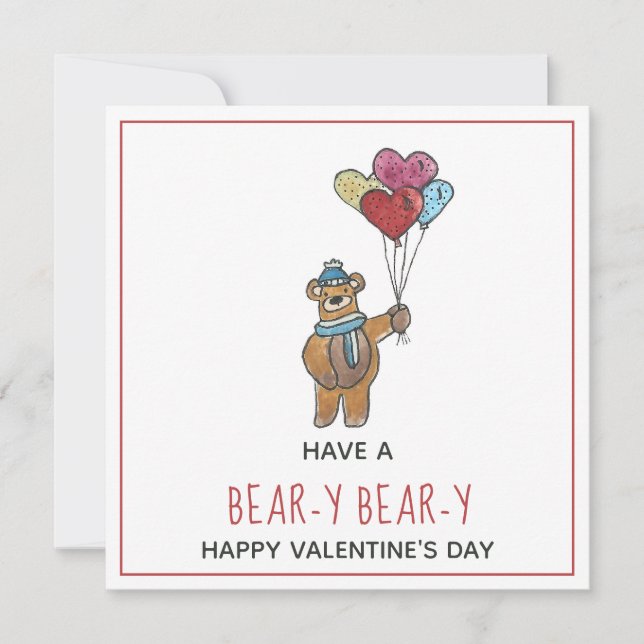 Ours en peluche avec carte de Saint-Valentin Ballo (Devant)