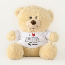 Ours en peluche Avion vintage