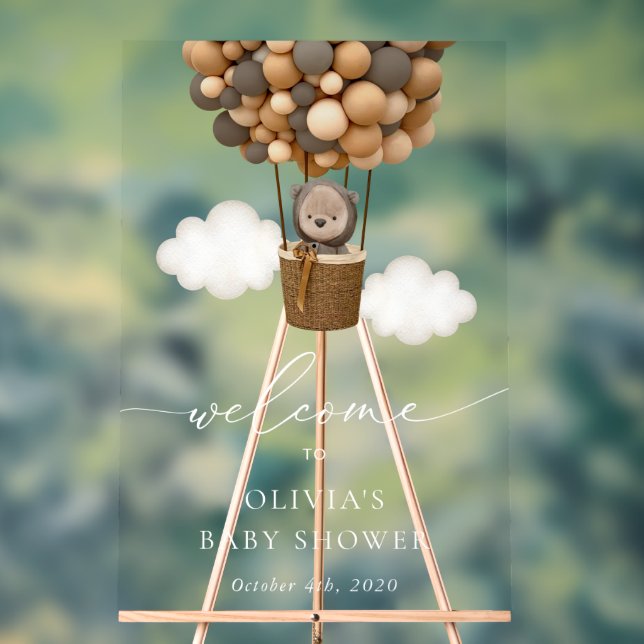 Ours en peluche, Ballons Brown, Baby shower d'accu (Neutre)