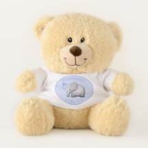 Cute Blue Baby Elephants Garçon Nursery