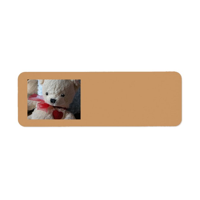 Ours en peluche - étiquette d'adresse de retour (Devant)
