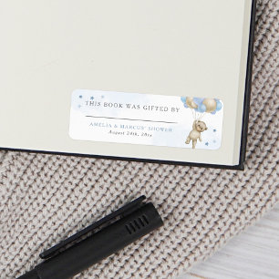 Ours en peluche Livre Bleu Offert Par