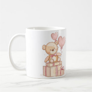 ours en peluche mignon avec ballons Mug