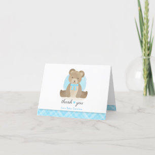 Ours en peluche mignon avec Merci en Baby shower d