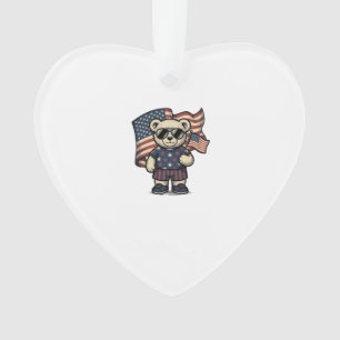 Ours en peluche patriotique vintage manches gravur