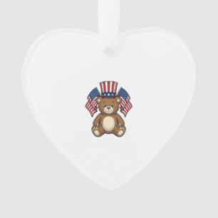 Ours en peluche patriotique vintage vecteur Design