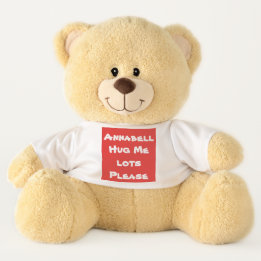 Ours En Peluche Personnalisé "Embrassez-moi beaucoup s'il vous pla