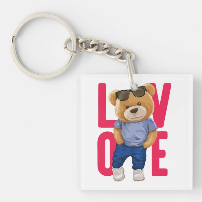 Ours en peluche pour la Saint-Valentin design d'am (Devant)