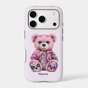Ours en peluche rose personnalisé Punk