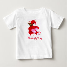 Ours en peluche rouge vif, papillon et T-shirt LOV