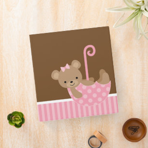 Ours en rose parapluie photo Classeur
