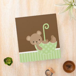 Ours en vert parapluie photo Classeur du livre pho