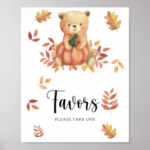 Ours et Citrouille - Affiche des Faveurs